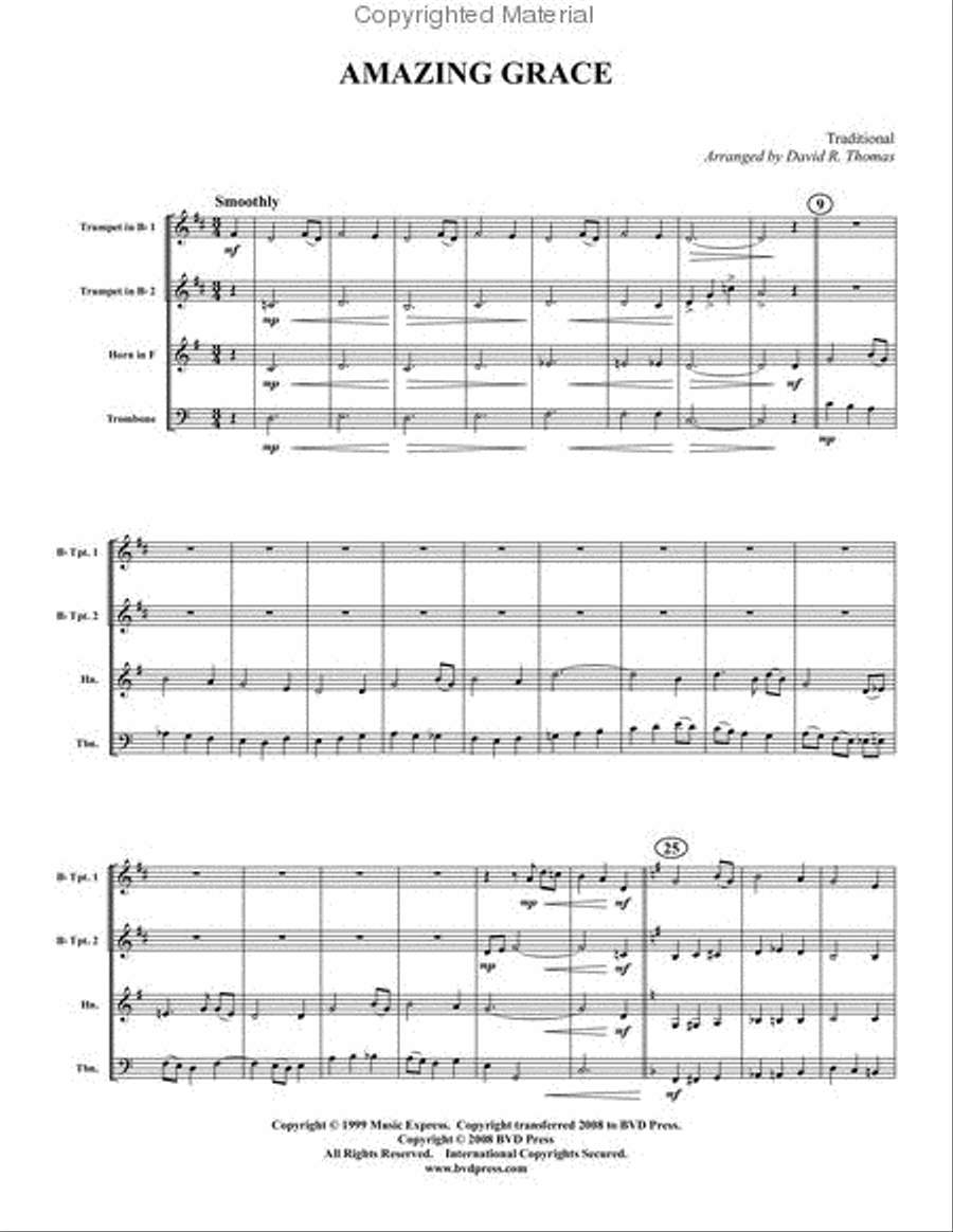 Festive Brass Album Brass Quartet scores gallery preview page 5