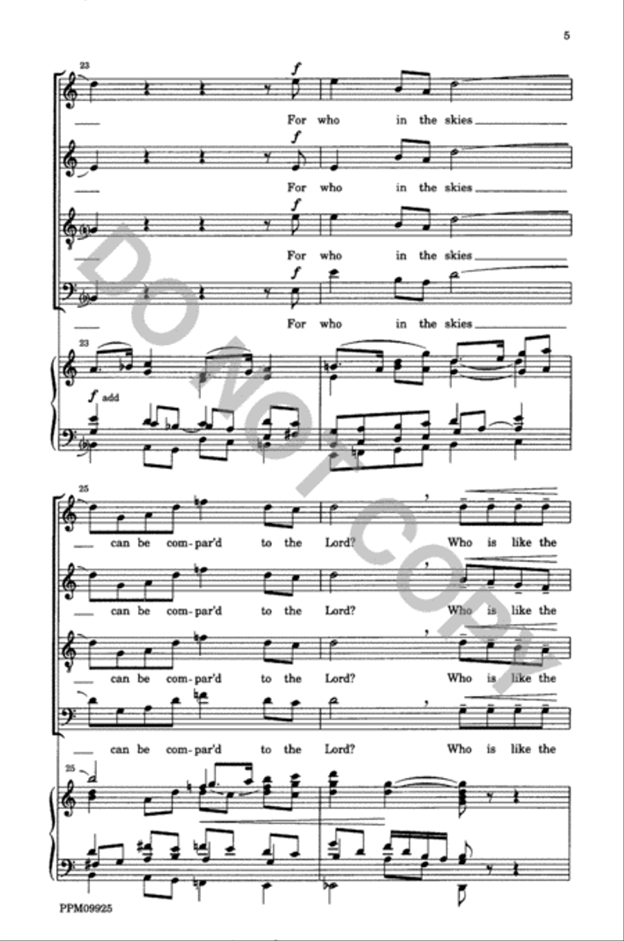 Your Love O Lord forever will I sing Op. 251 Divisi scores gallery preview page 6