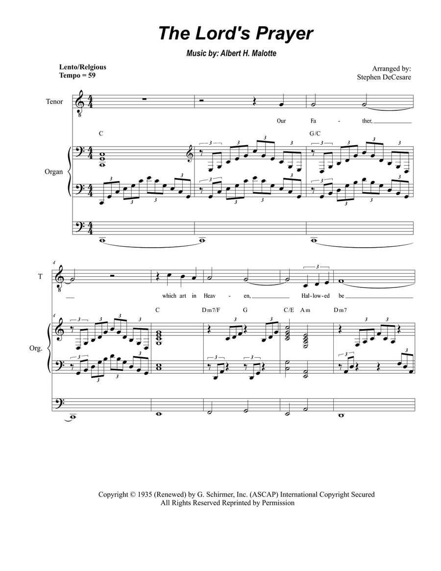 The Lord's Prayer Vocal Duet scores gallery preview page 1