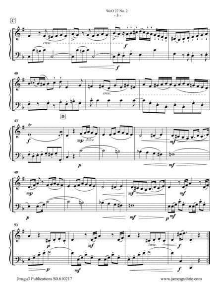 Beethoven: Duet WoO 27 No. 2 for Baritone Horn & Bass Trombone image number null