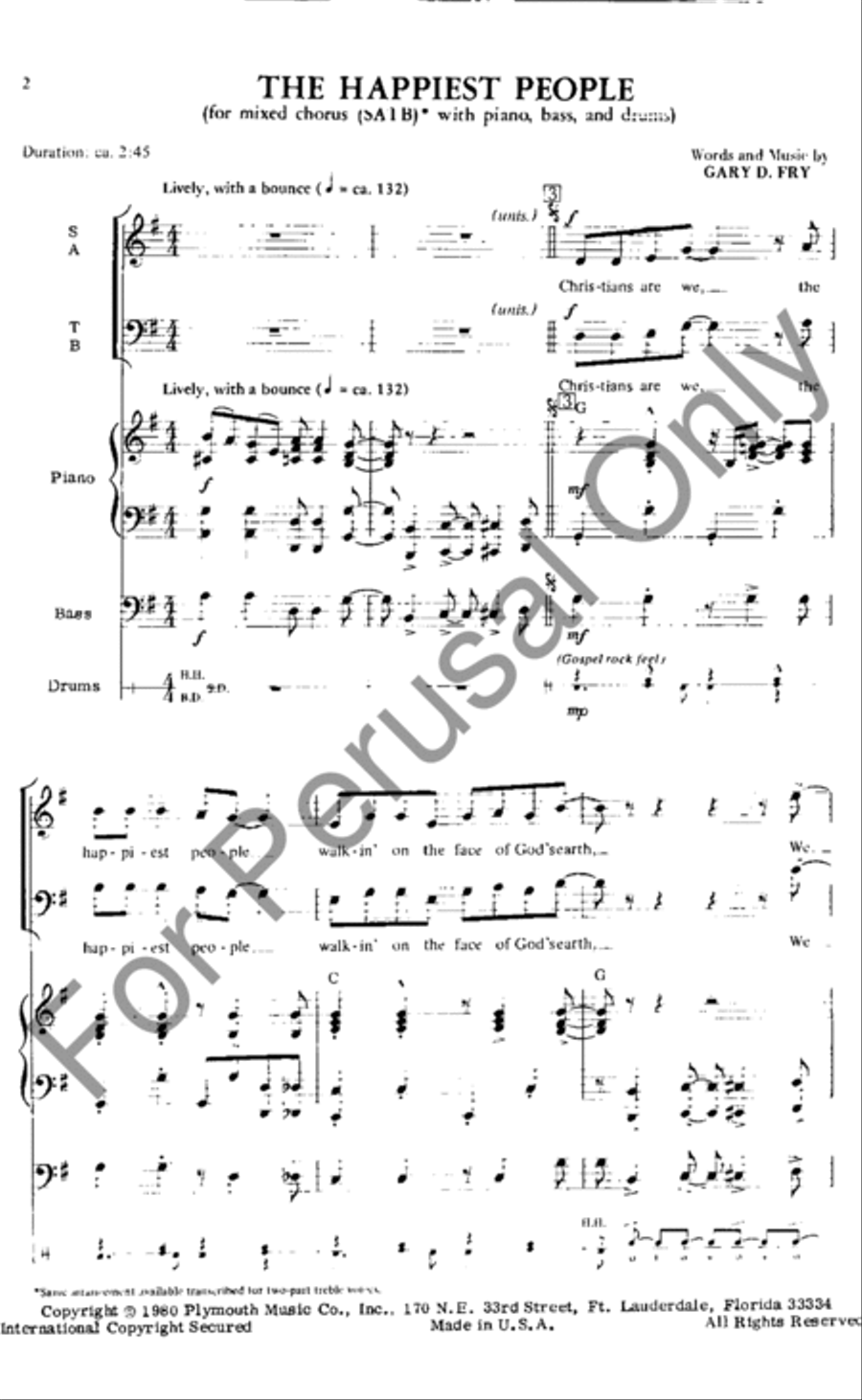 The Happiest People The Happiest People 4-Part scores gallery preview page 2