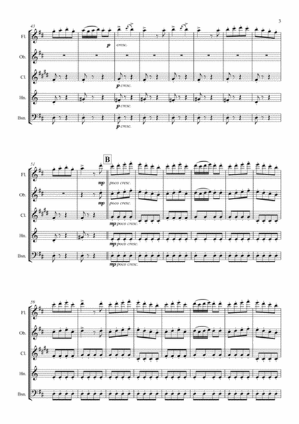 Farandole from L'Arlesienne Suite No. 2 arranged for Woodwind Quintet image number null