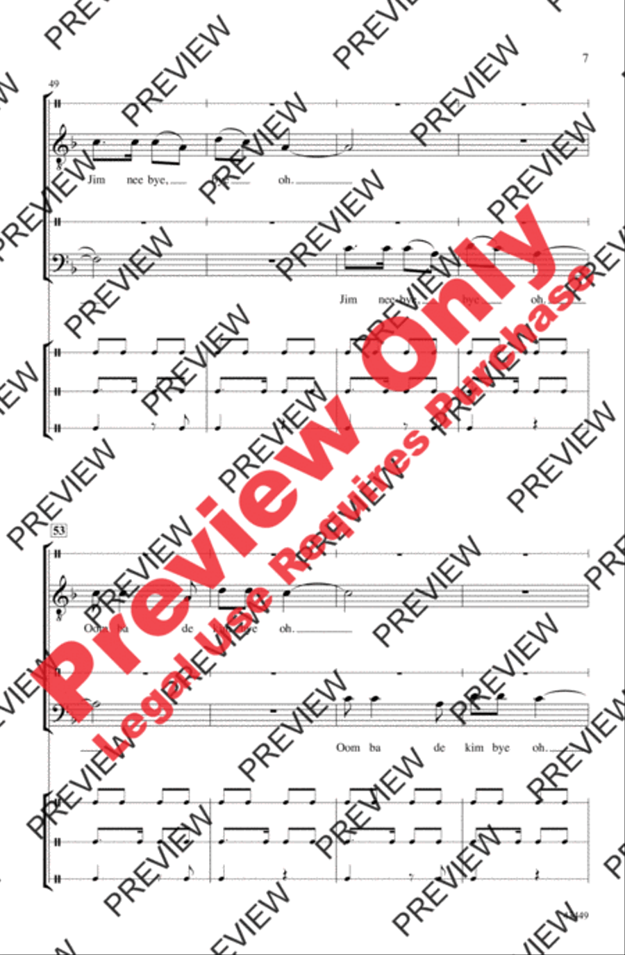 Tongo Tongo Men's Choir scores gallery preview page 7