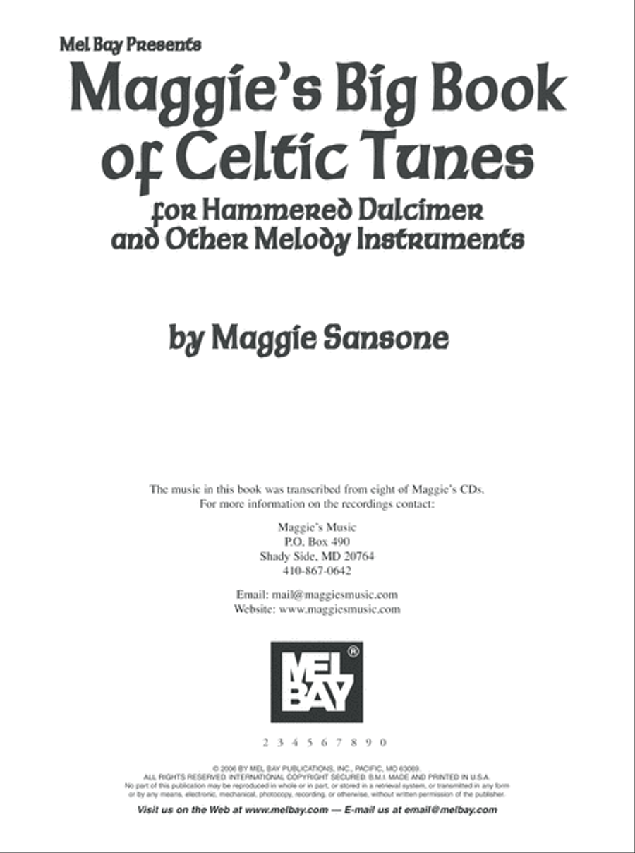 Maggie's Big Book of Celtic Tunes Dulcimer scores gallery preview page 7