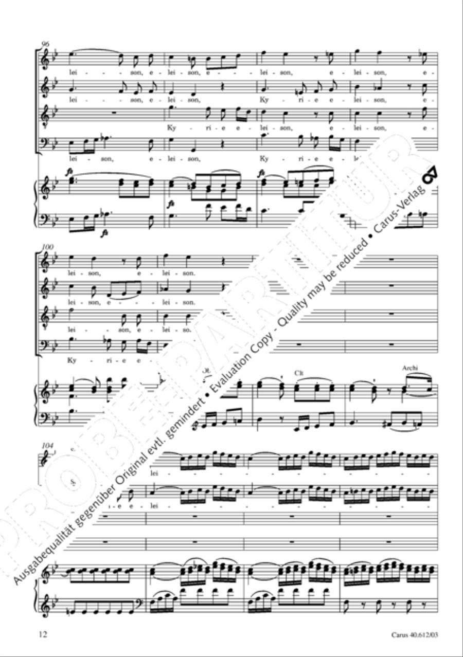 Harmoniemesse in B 4-Part scores gallery preview page 13