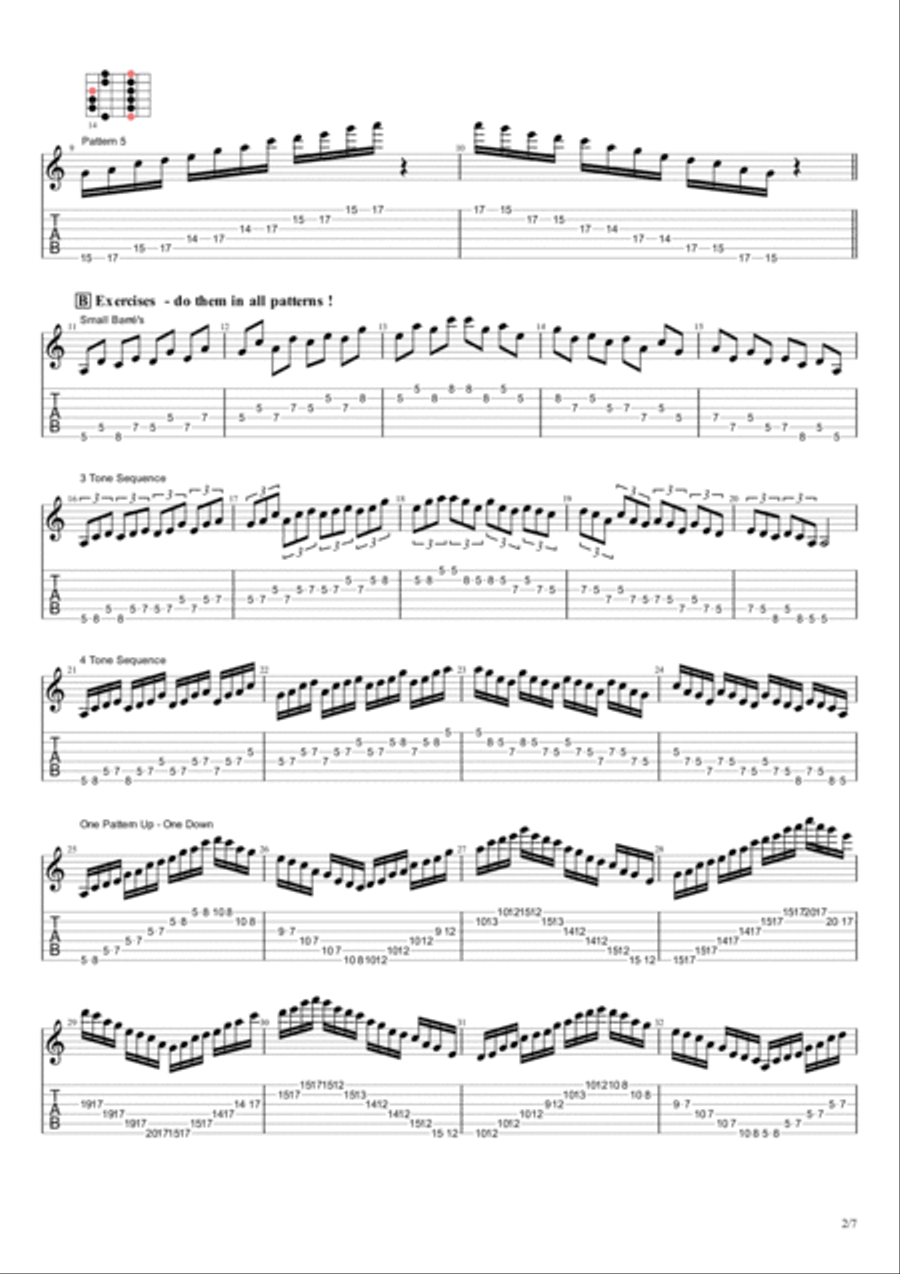 Guitar Bootcamp - Minor Pentatonic Guitar Tablature scores gallery preview page 2