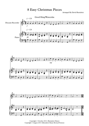 8 Easy Christmas Pieces for Descant Recorder And Piano