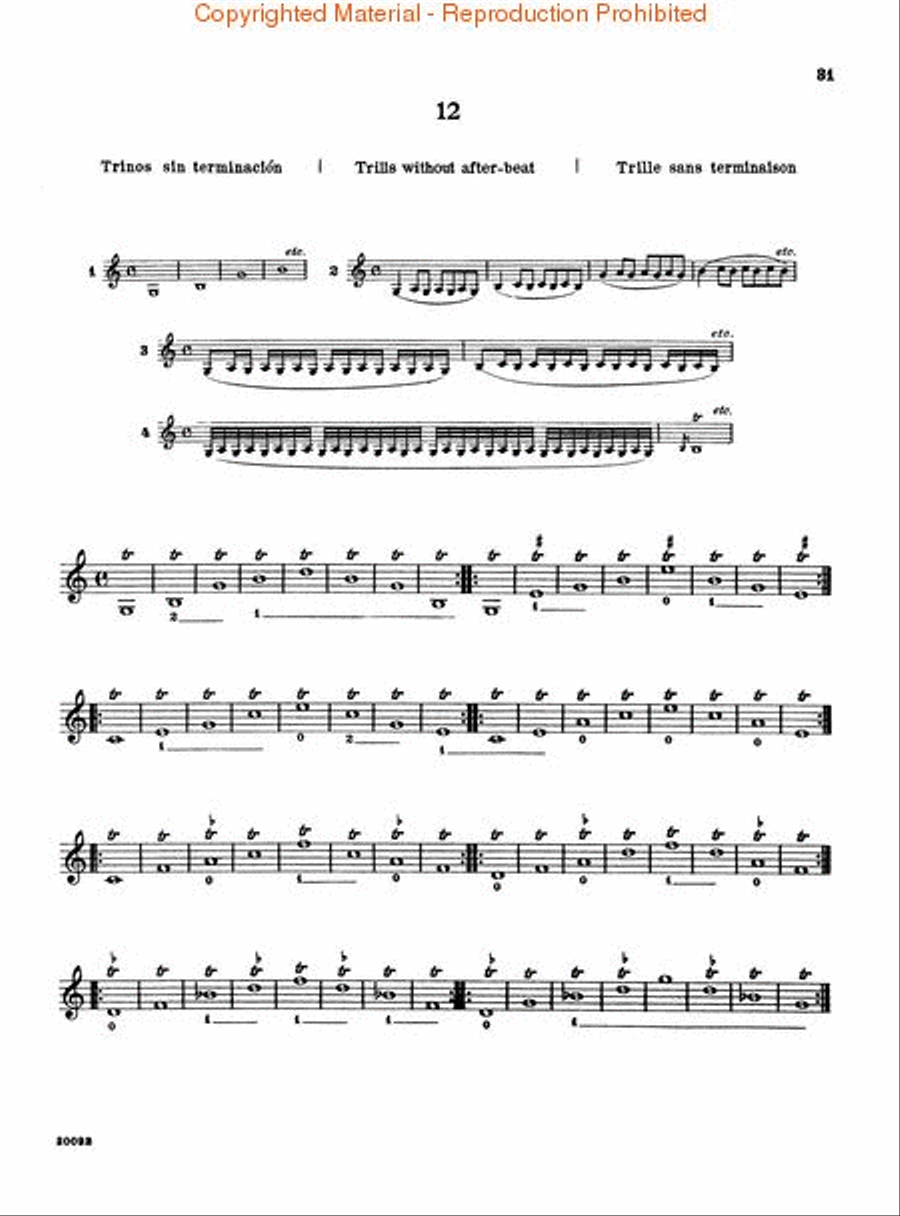 Preparatory Trill Studies, Op. 7 – Book 1 Violin scores gallery preview page 4