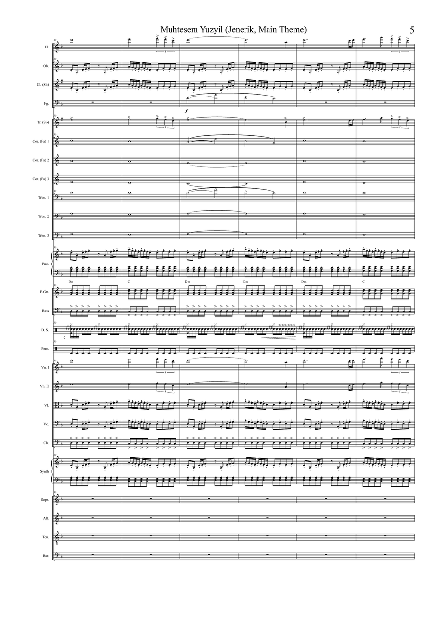 Muhtesem Yuzyil Jenerik Full Orchestra scores gallery preview page 5