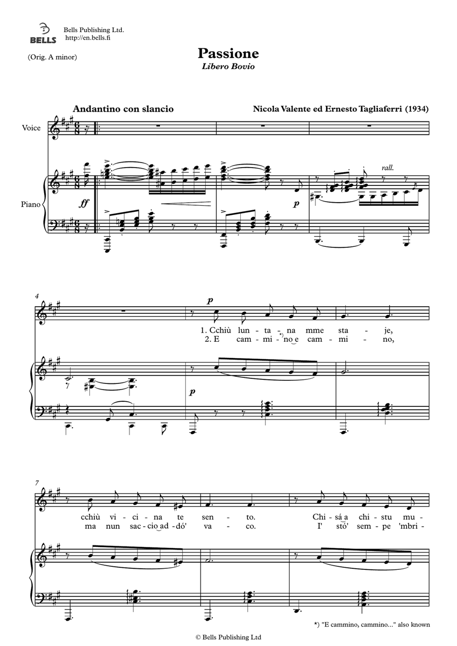 Passione (F-sharp minor)