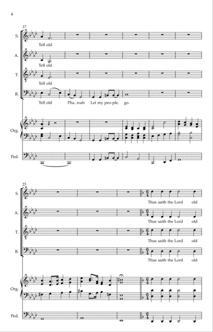 Let My People Go 4-Part scores gallery preview page 4