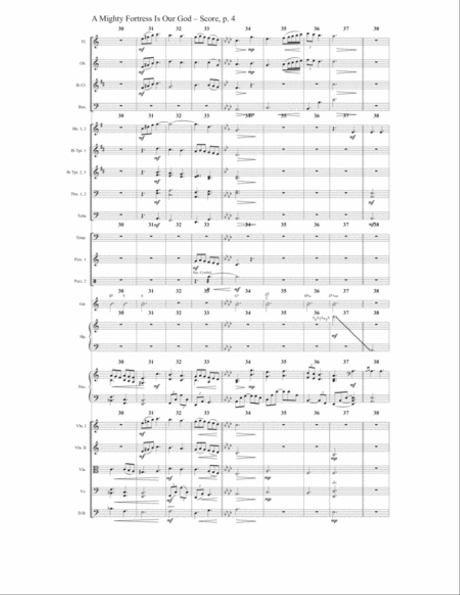 A Mighty Fortress Is Our God Full Orchestra scores gallery preview page 6