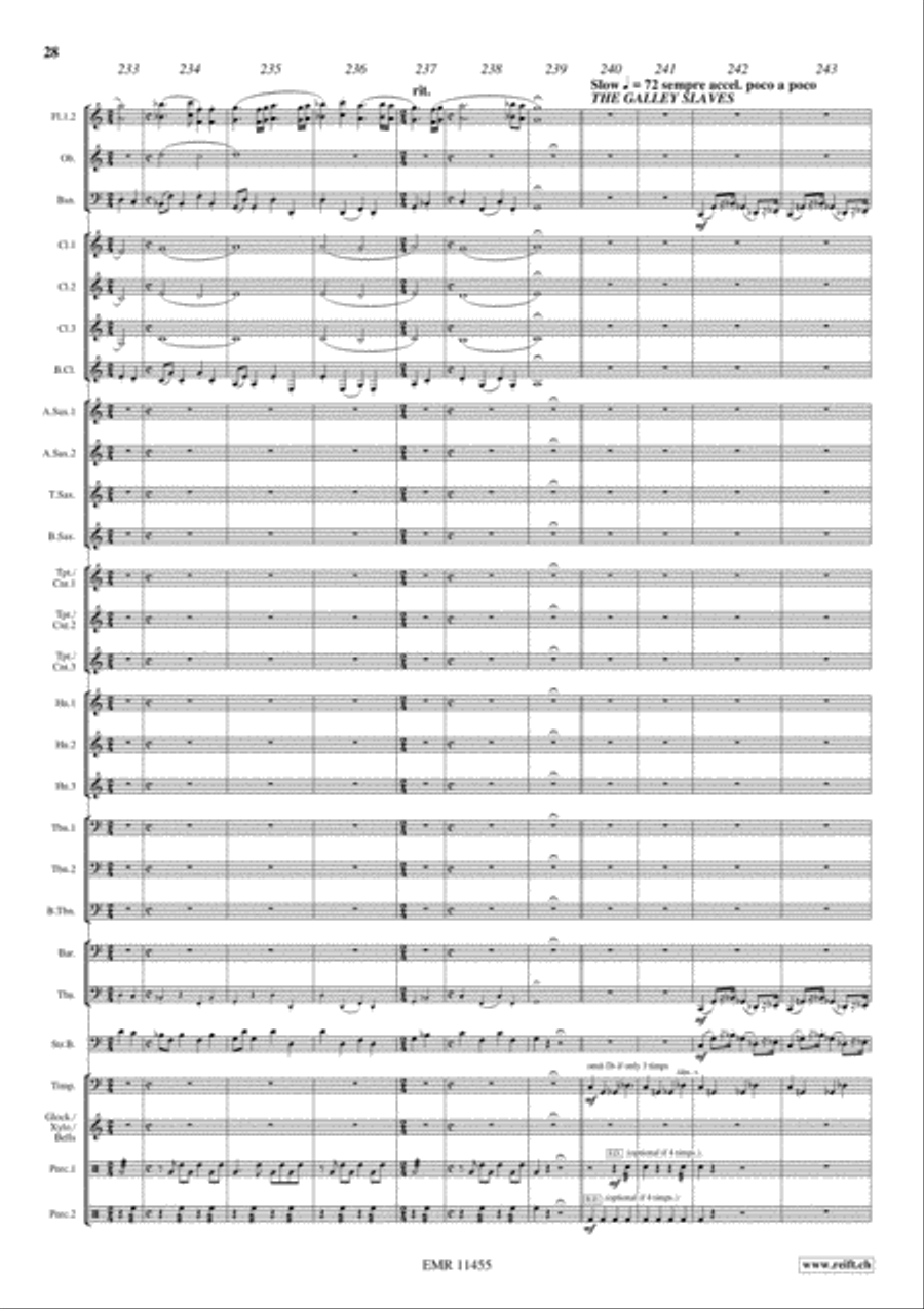 Ben Hur Suite Concert Band scores gallery preview page 29