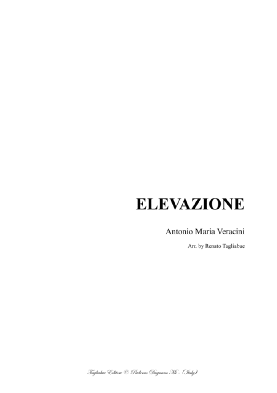 ELEVAZIONE - Veracini - For Organ Organ Solo scores gallery preview page 1