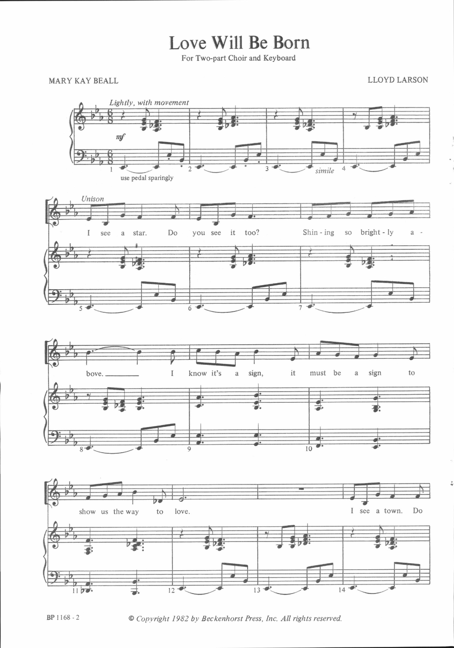 Love Will Be Born 2-Part scores gallery preview page 2