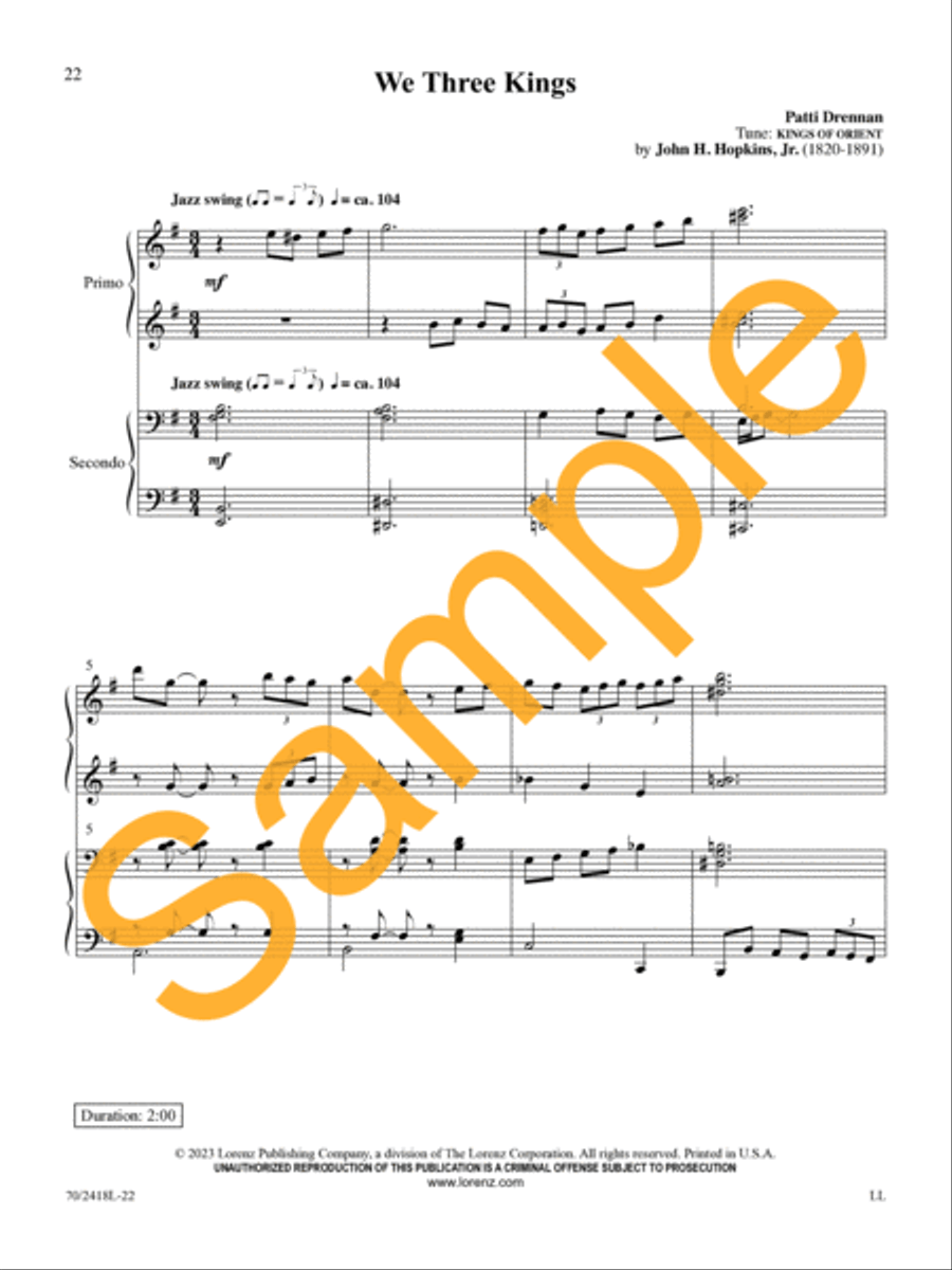 The Angels Sing Piano Duet scores gallery preview page 20