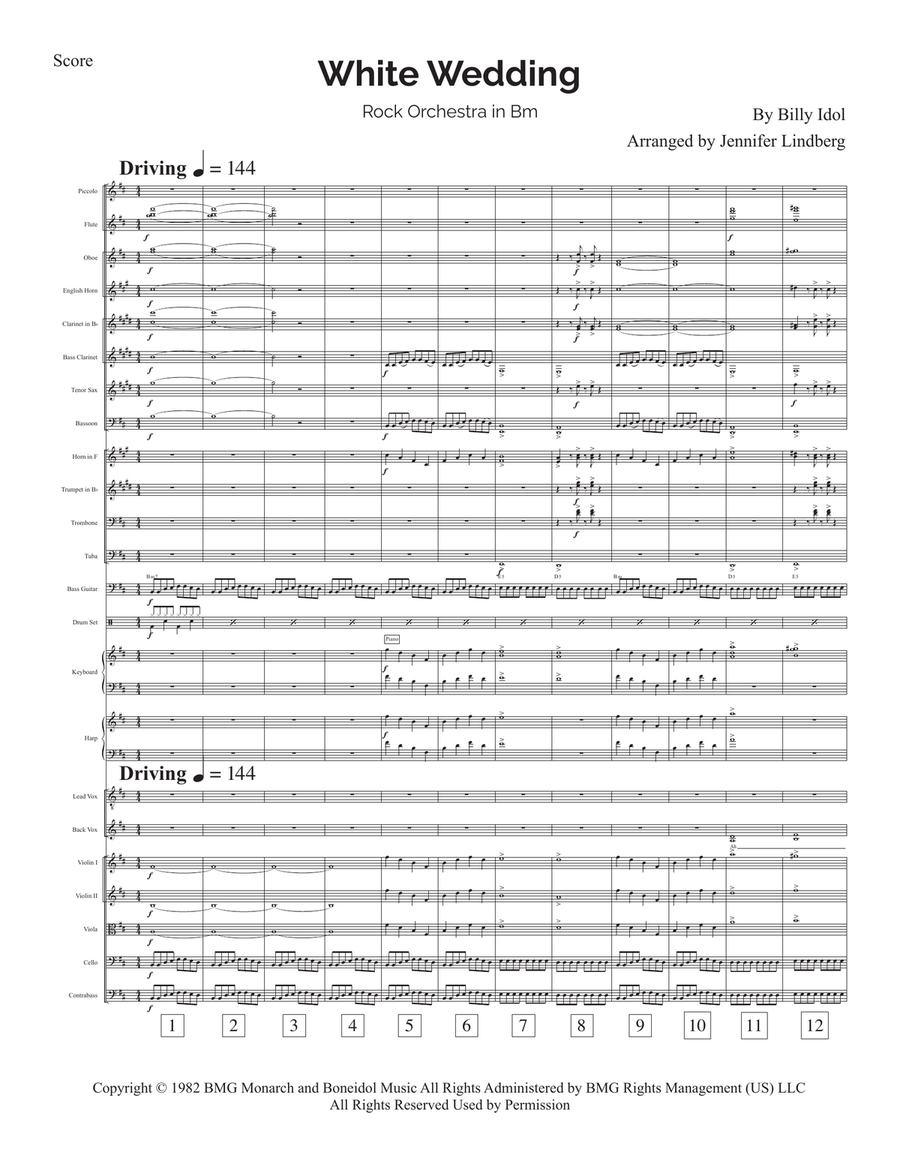White Wedding Full Orchestra scores gallery preview page 1