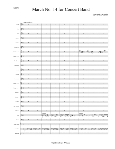 March No. 14 for Concert Band image number null