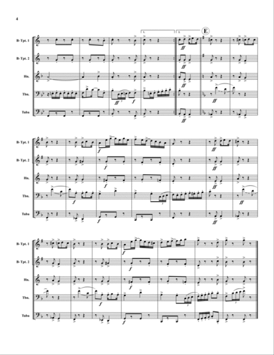 Lassus Trombones Lassus Trombones Brass Quintet scores gallery preview page 4