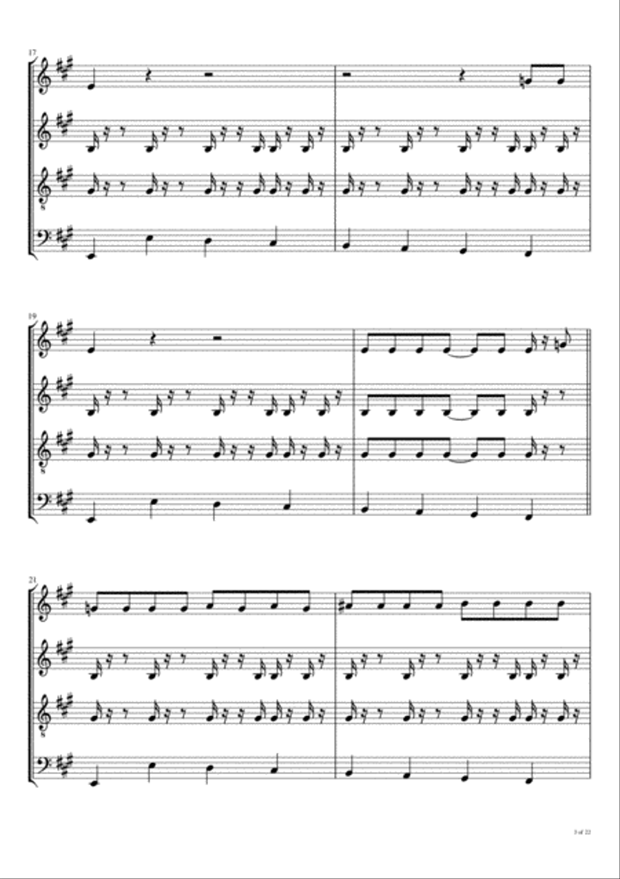 Goin' Down Woodwind Quartet scores gallery preview page 4