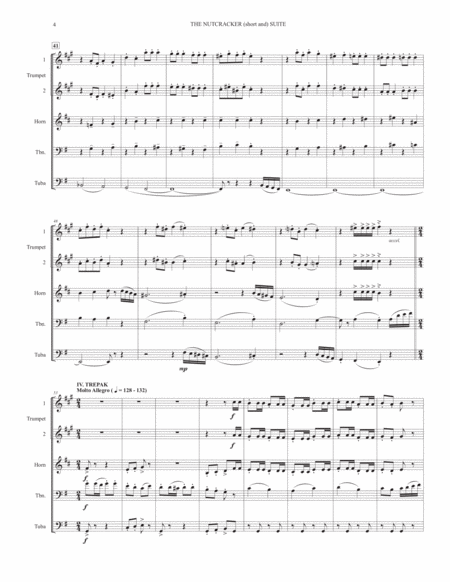 Nutcracker (short and) Suite (for brass quintet) image number null