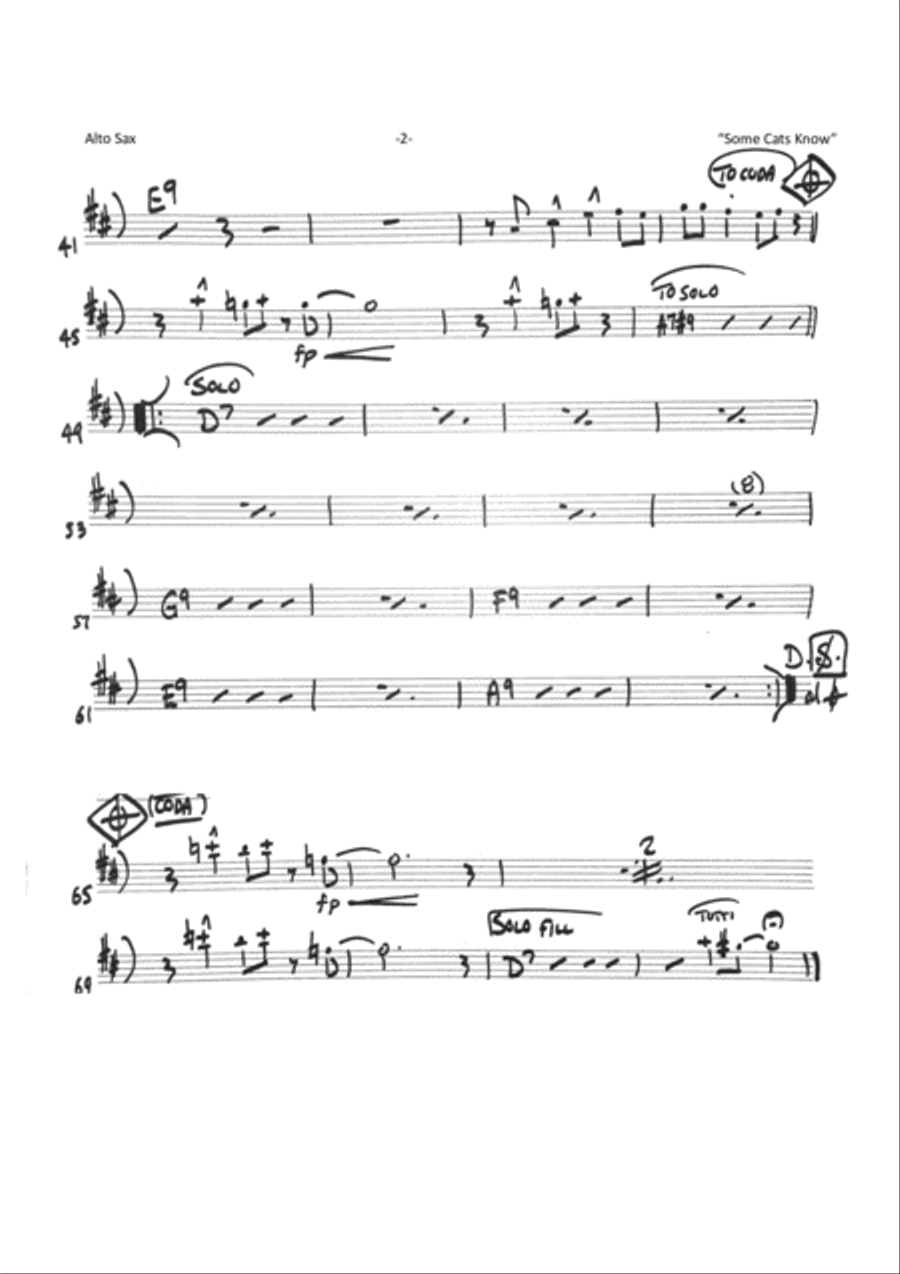 Some Cats Know Alto Saxophone scores gallery preview page 4