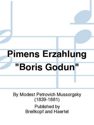 Book cover for Boris Godunow