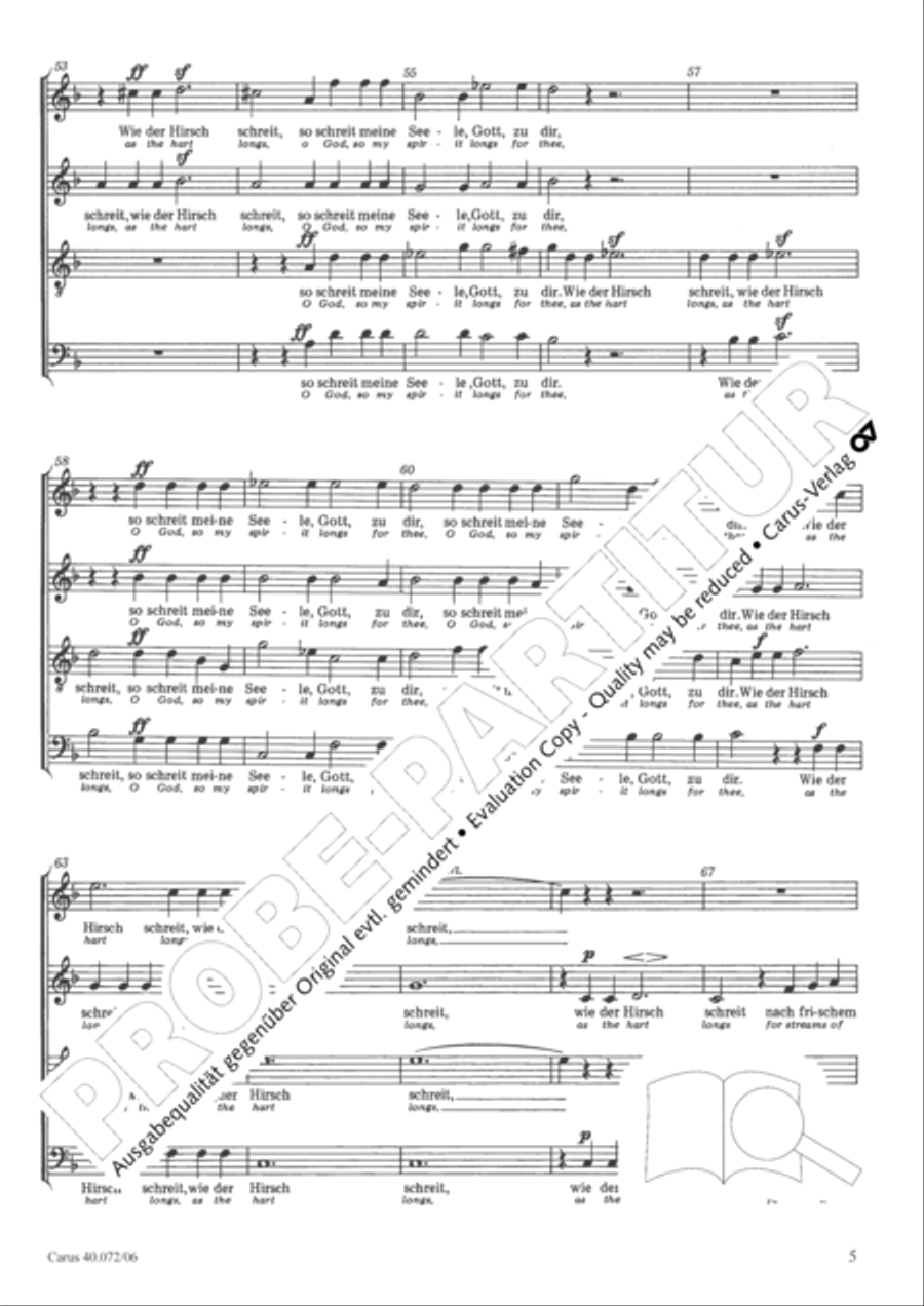 Psalm 42 4-Part scores gallery preview page 6