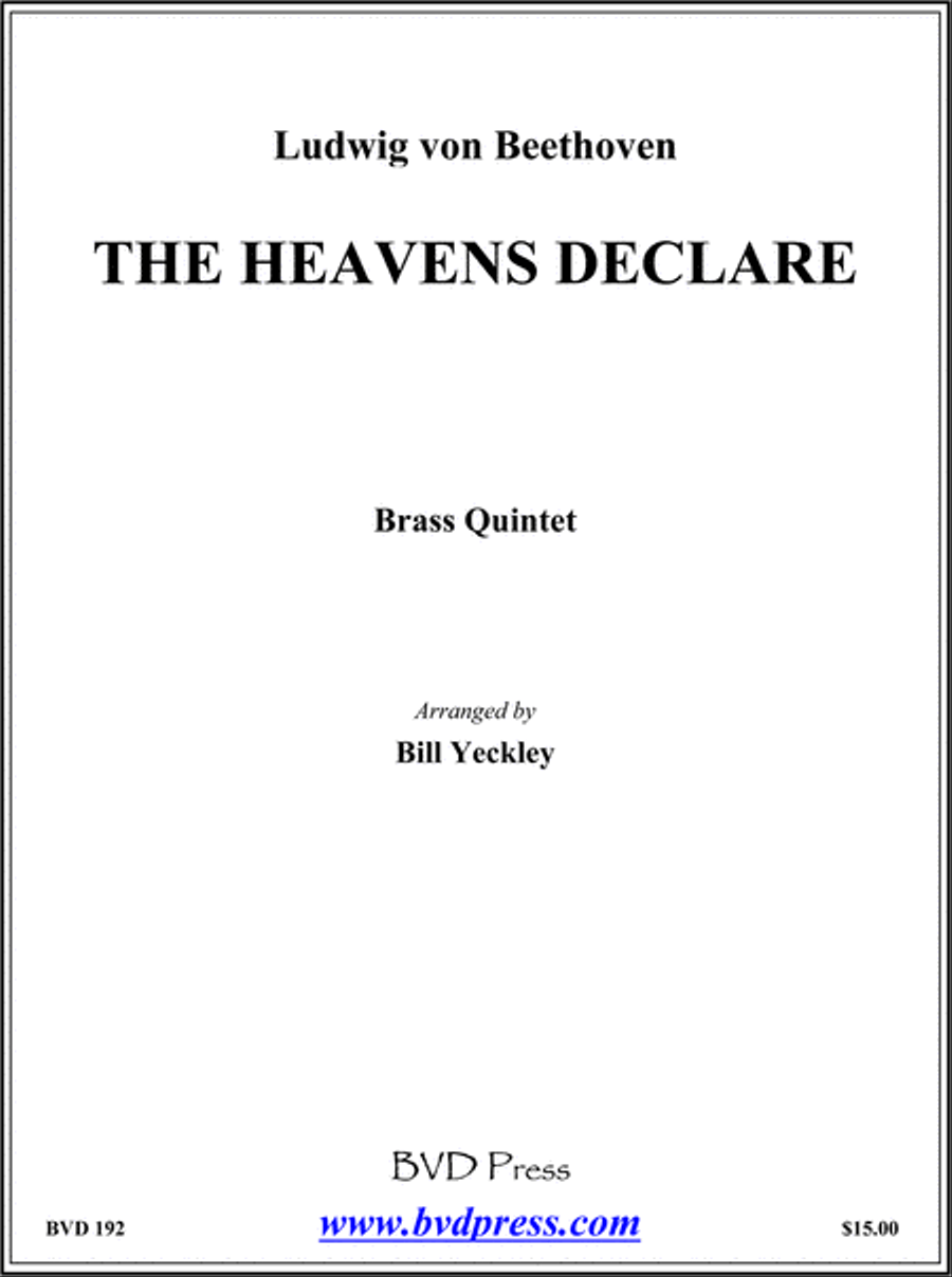 The Heavens Declare The Heavens Declare Brass Quintet scores gallery preview page 1