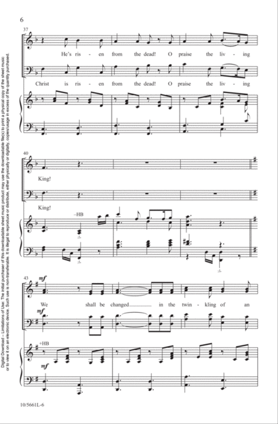 O Praise the Living King! 4-Part scores gallery preview page 6