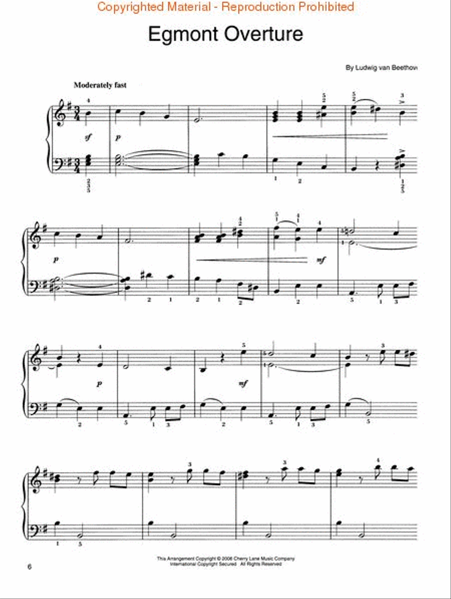 Beethoven's Most Beautiful Melodies Easy Piano scores gallery preview page 3