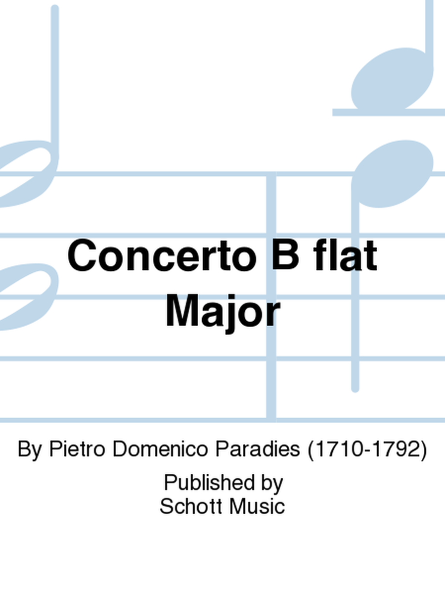 Concerto B flat Major