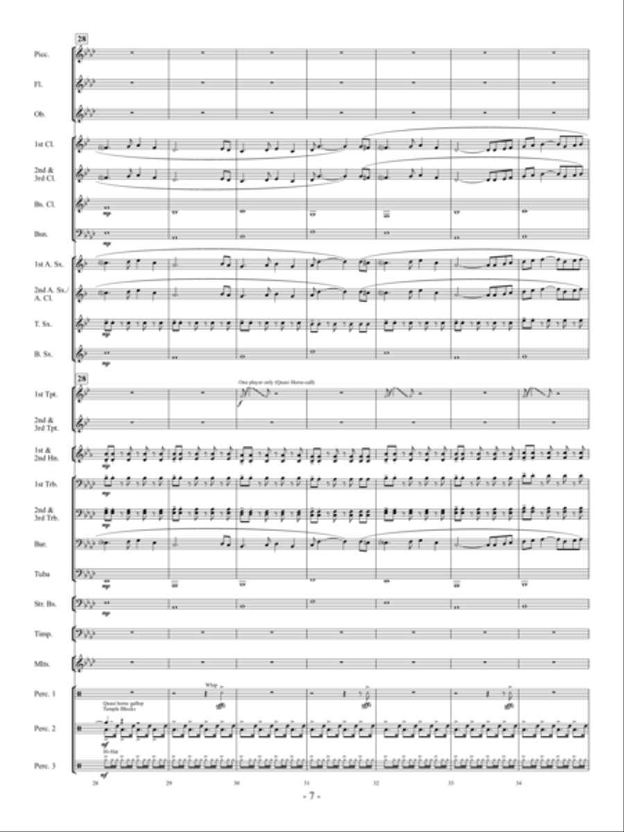 Legend of the Ancient Hero Concert Band scores gallery preview page 6