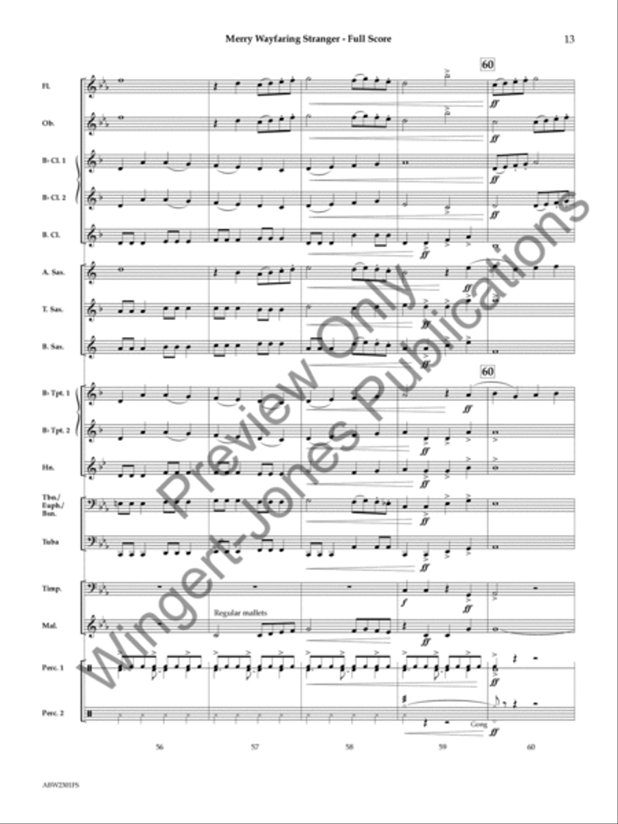 Merry Wayfaring Stranger Merry Wayfaring Stranger Concert Band scores gallery preview page 14