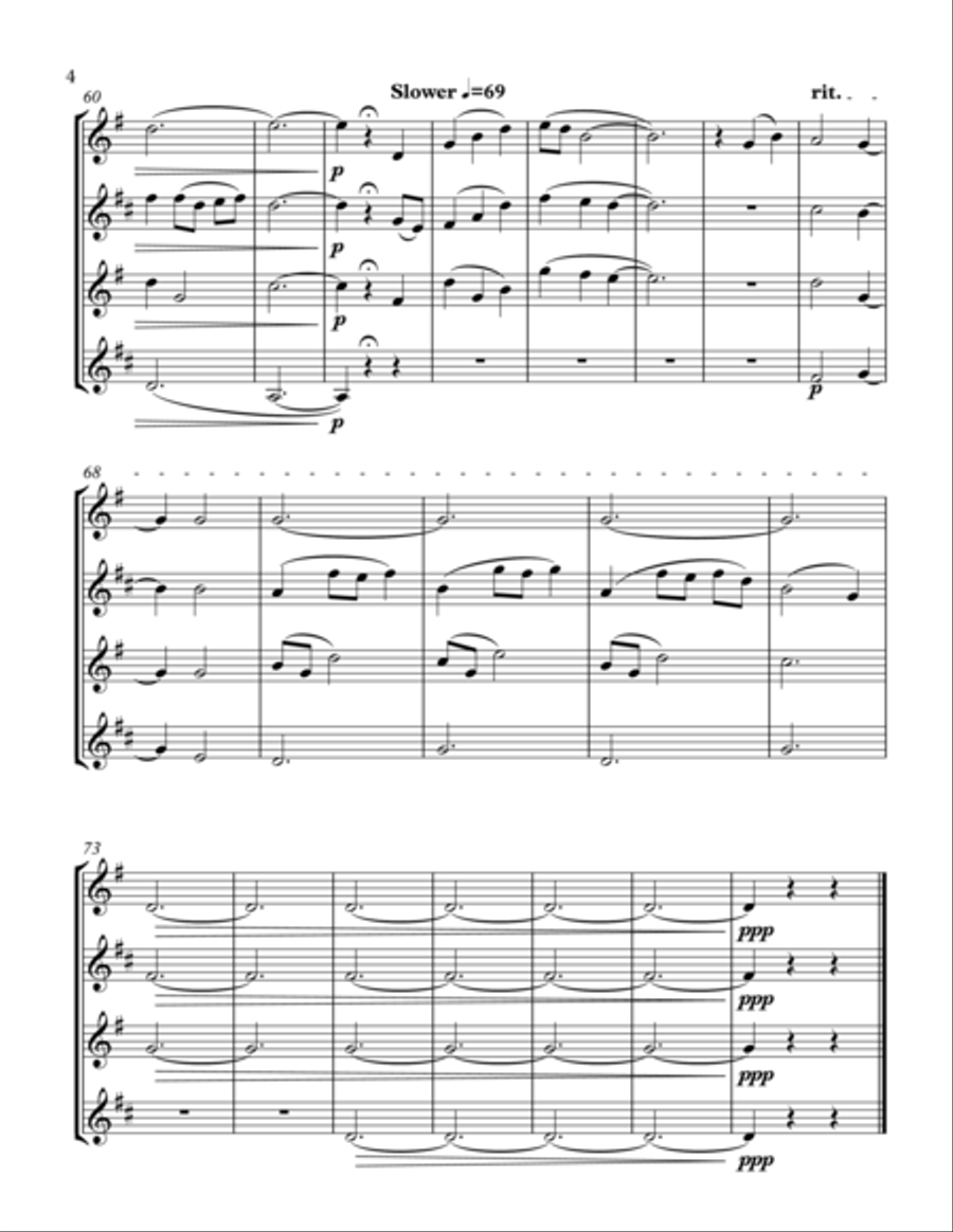 Be Thou My Vision (sax quartet) Saxophone Quartet scores gallery preview page 4