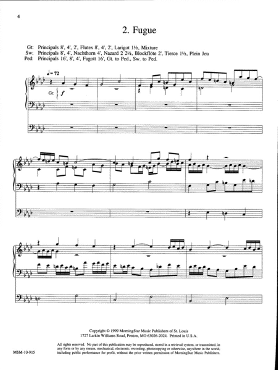 Adagio and Fugue in F Minor Organ scores gallery preview page 3