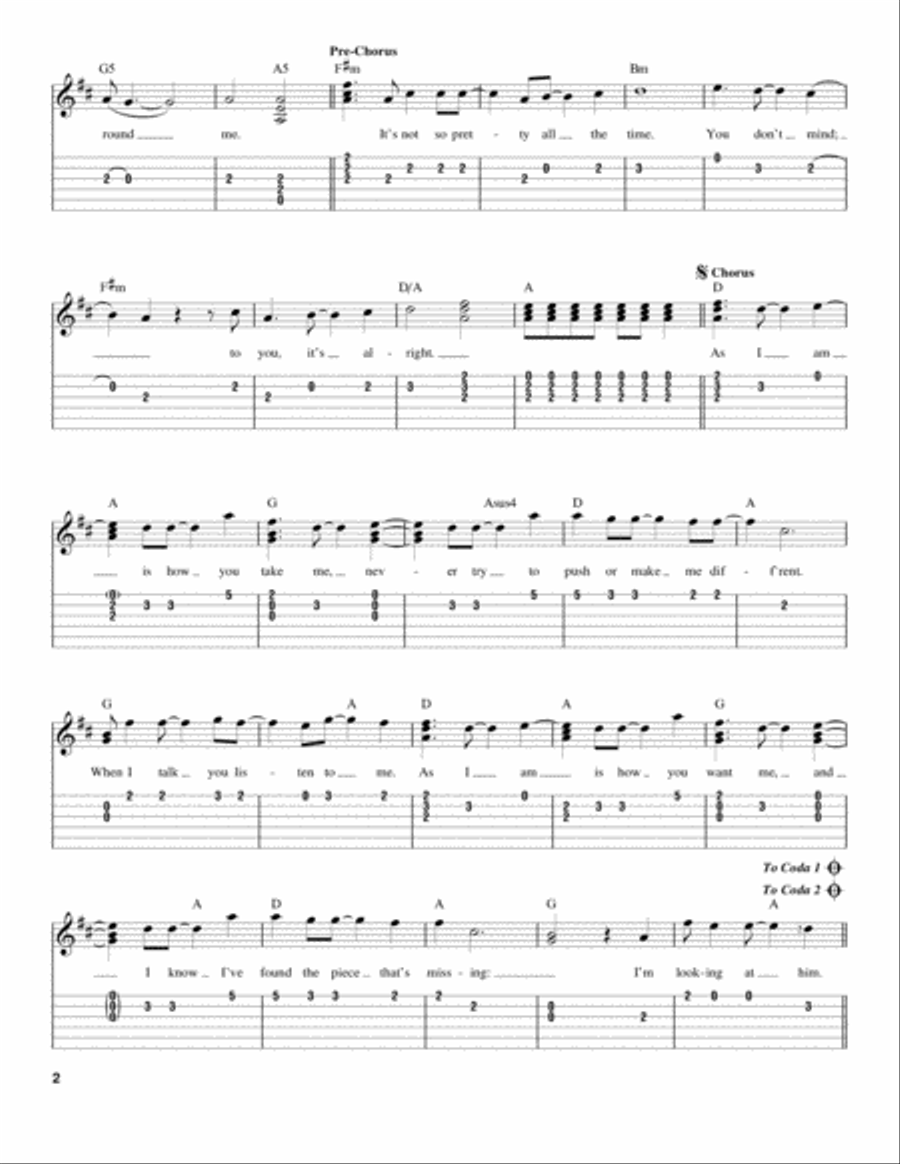 As I Am As I Am Acoustic Guitar scores gallery preview page 2