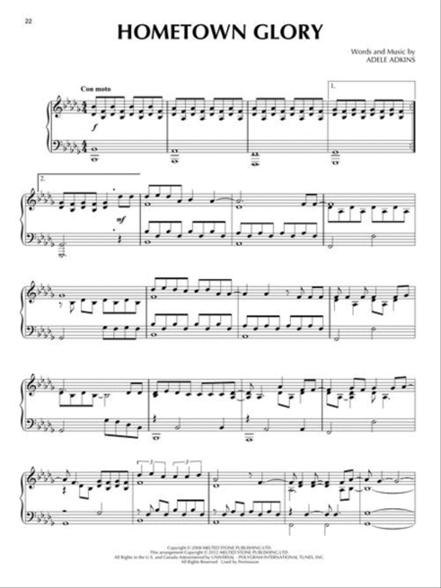Adele for Piano Solo – 3rd Edition Piano Solo scores gallery preview page 6