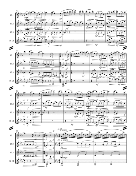 Ravel - Pavane For A Dead Princess (for Clarinet Quartet) image number null