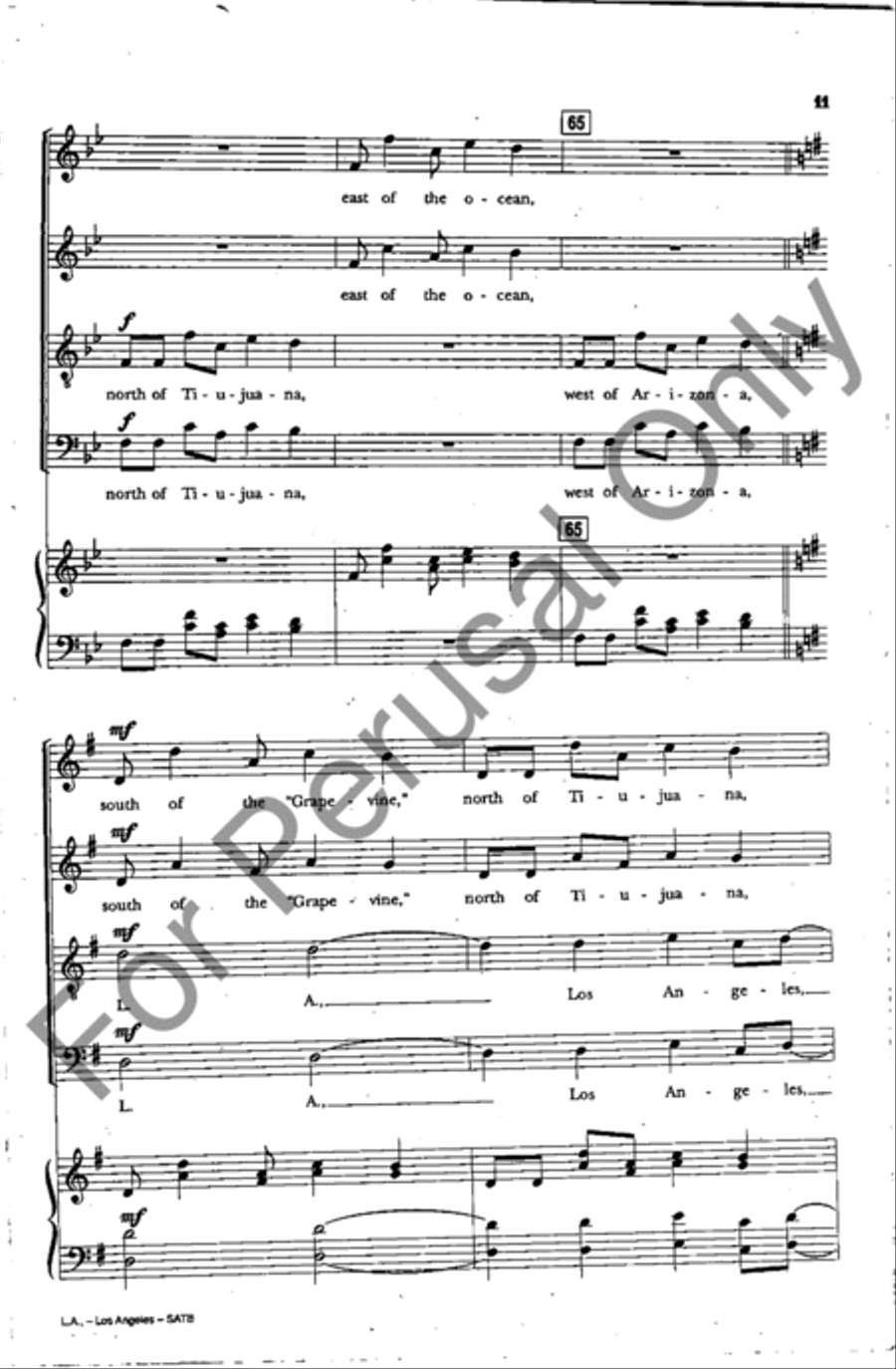 L.A., Los Angeles 4-Part scores gallery preview page 11