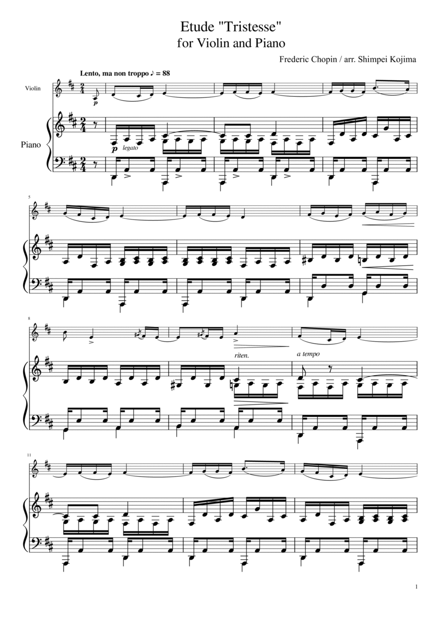 Chopin : Etude 