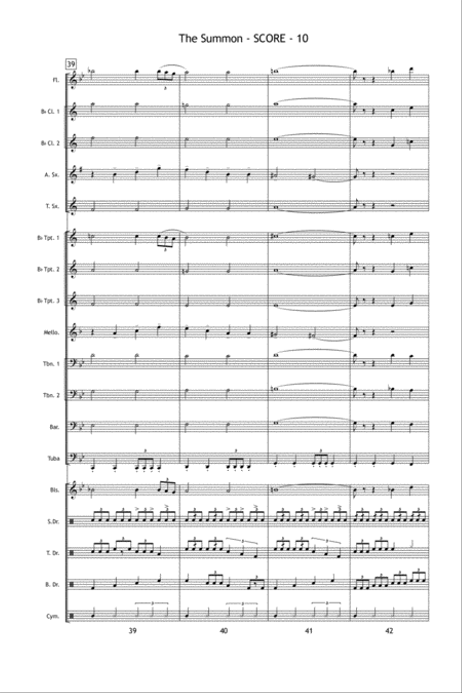 The Summon Marching Band scores gallery preview page 11