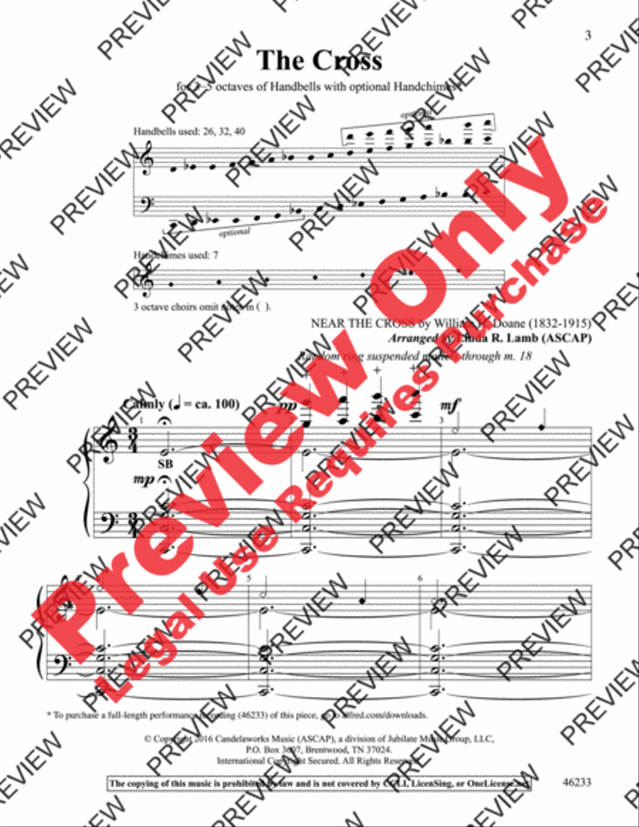 The Cross The Cross Handbell Choir scores gallery preview page 3