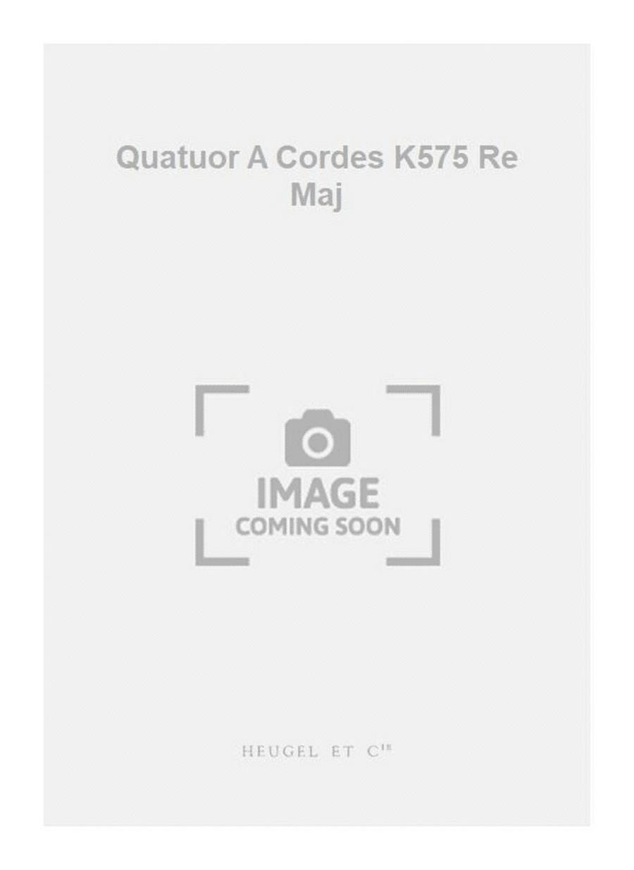Quatuor A Cordes K575 Re Maj String Quartet scores gallery preview page 1