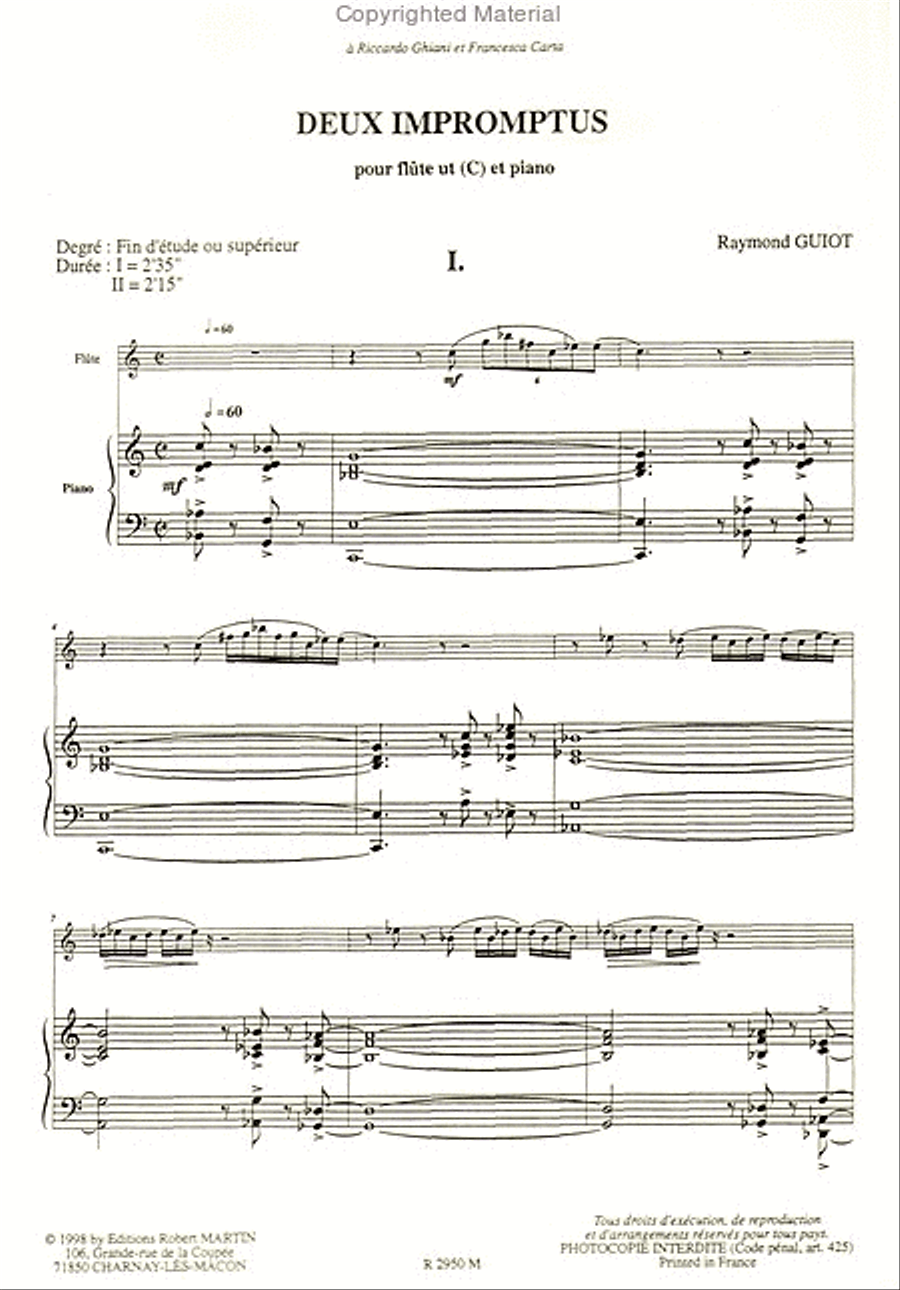 Impromptus (2) Piano Accompaniment scores gallery preview page 2