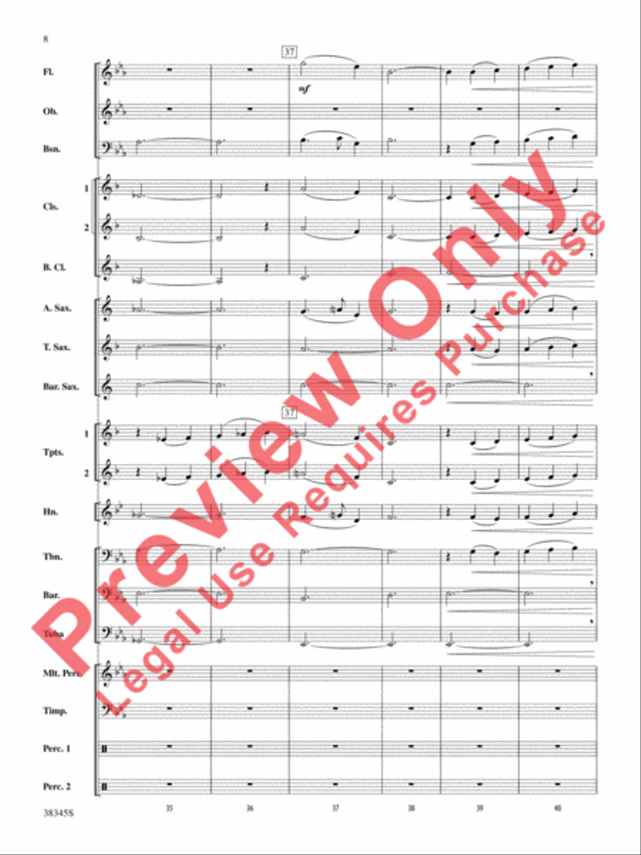 Grand Canyon Suite, Themes from Concert Band scores gallery preview page 9