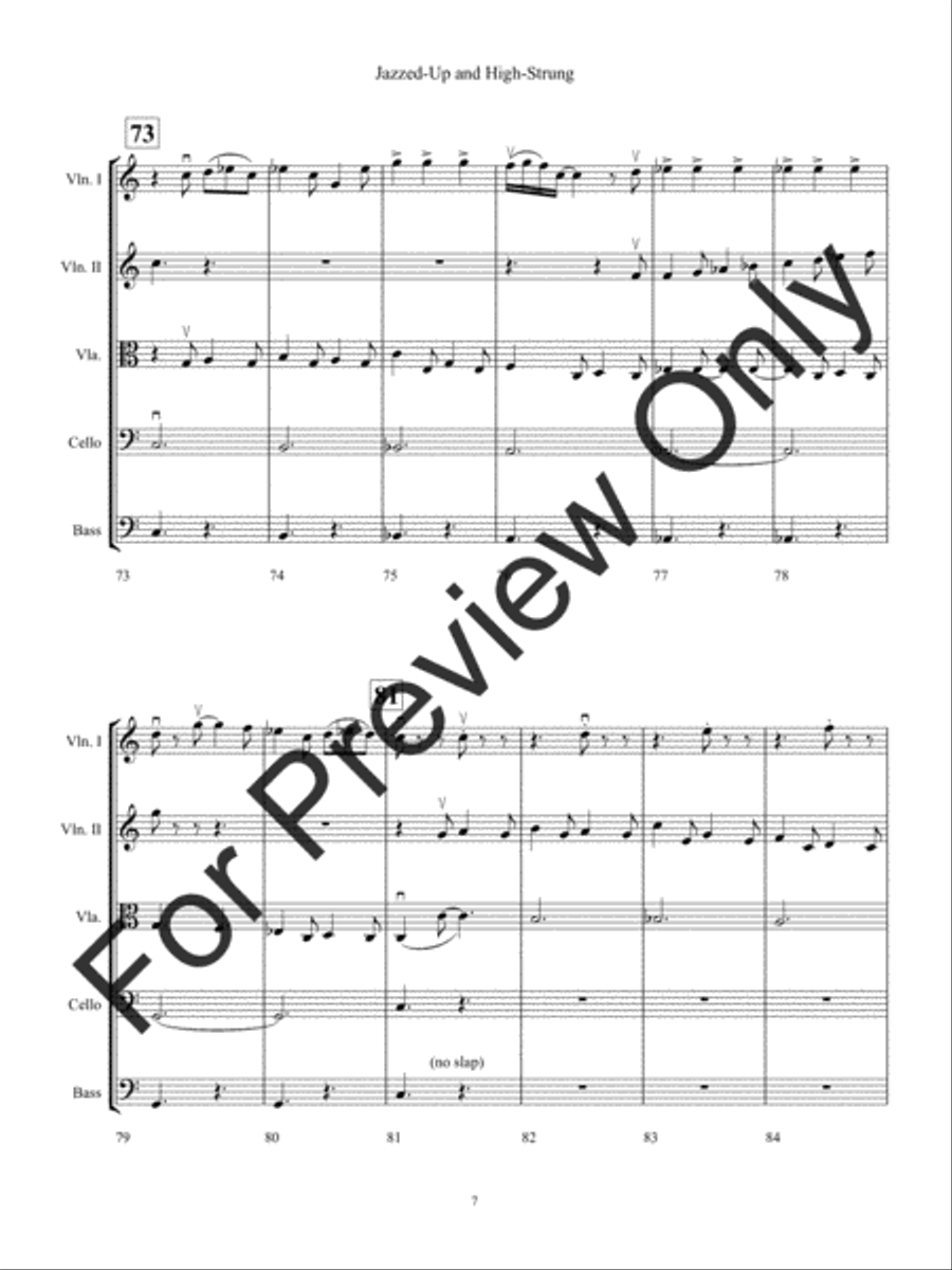 Jazzed-Up and High-Strung String Orchestra scores gallery preview page 10