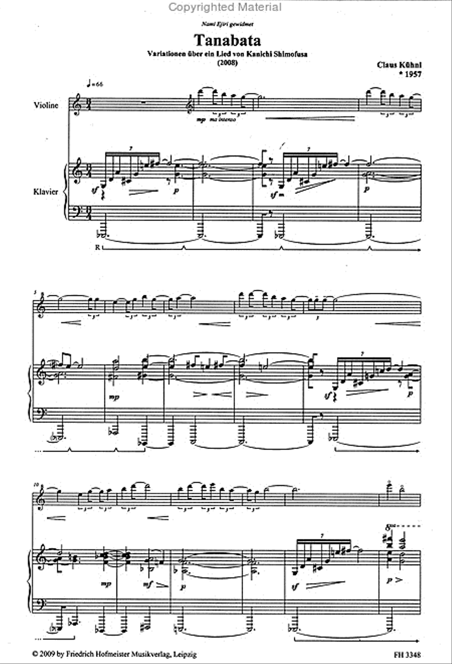 Tanabata Tanabata Violin Solo scores gallery preview page 2
