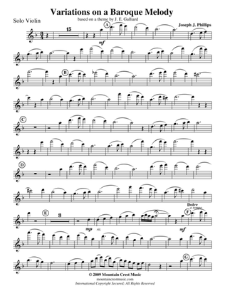 Variations on a Baroque Melody-solo violin part
