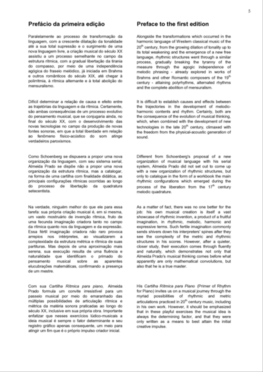 Cartilha Ritmica para Piano (Rhythmic Primer for Piano) Piano Method scores gallery preview page 5